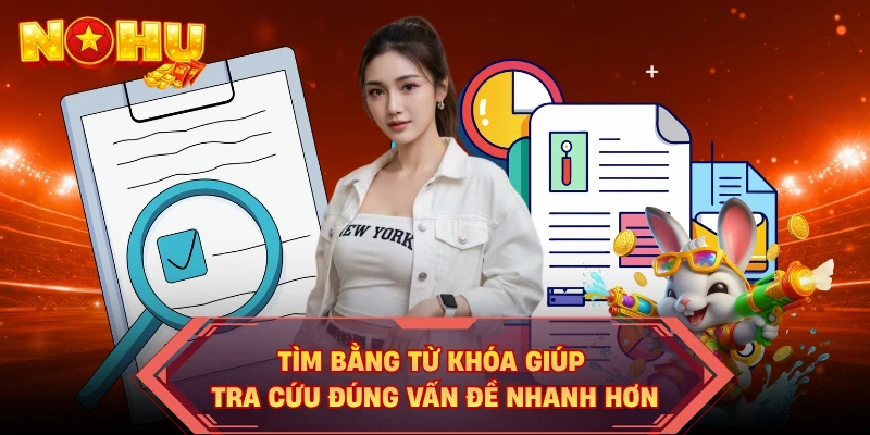 Tìm bằng từ khóa giúp tra cứu đúng vấn đề nhanh hơn